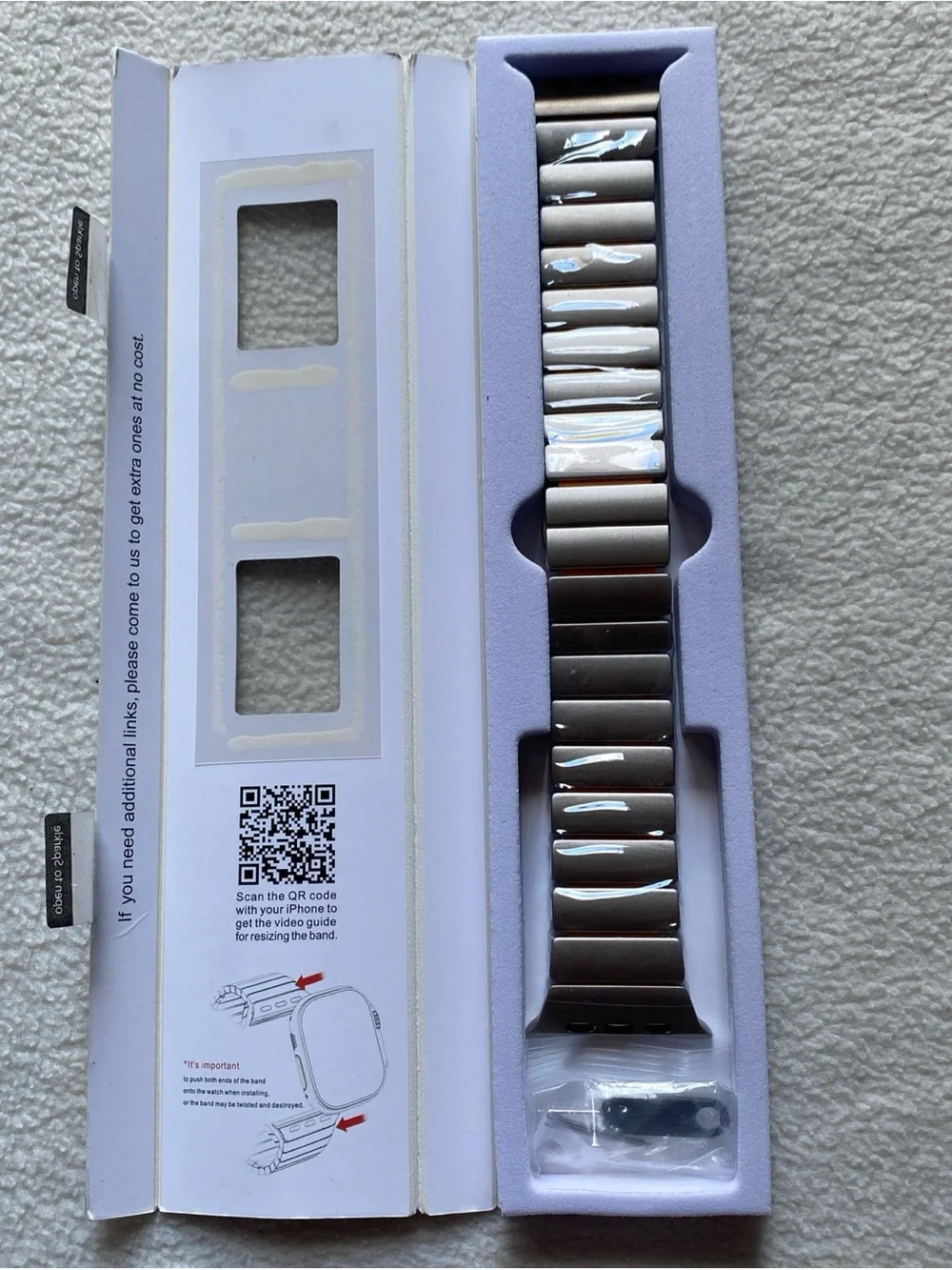 Gold Metal Link Smart Watch Band - Elegant Replacement Strap